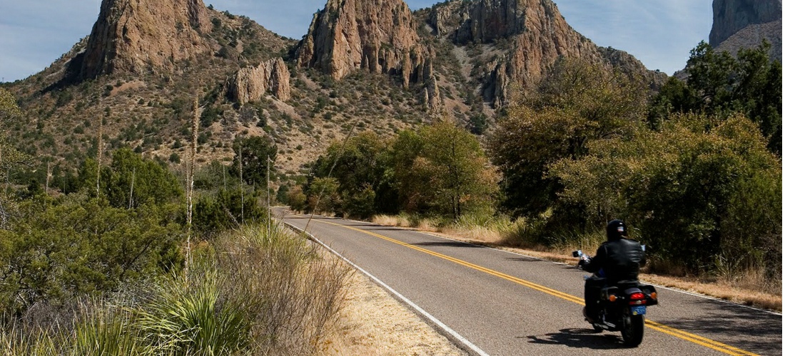 Take a motorcycle adventure to the Guadalupe Mountains of Texas for a unique view of this expansive state.