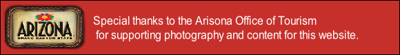 Special thanks to the Arisona Office of Tourism
 for supporting photography and content for this website.

