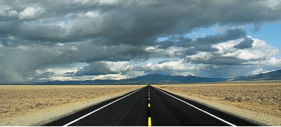 Cruising highway 50 in Nevada