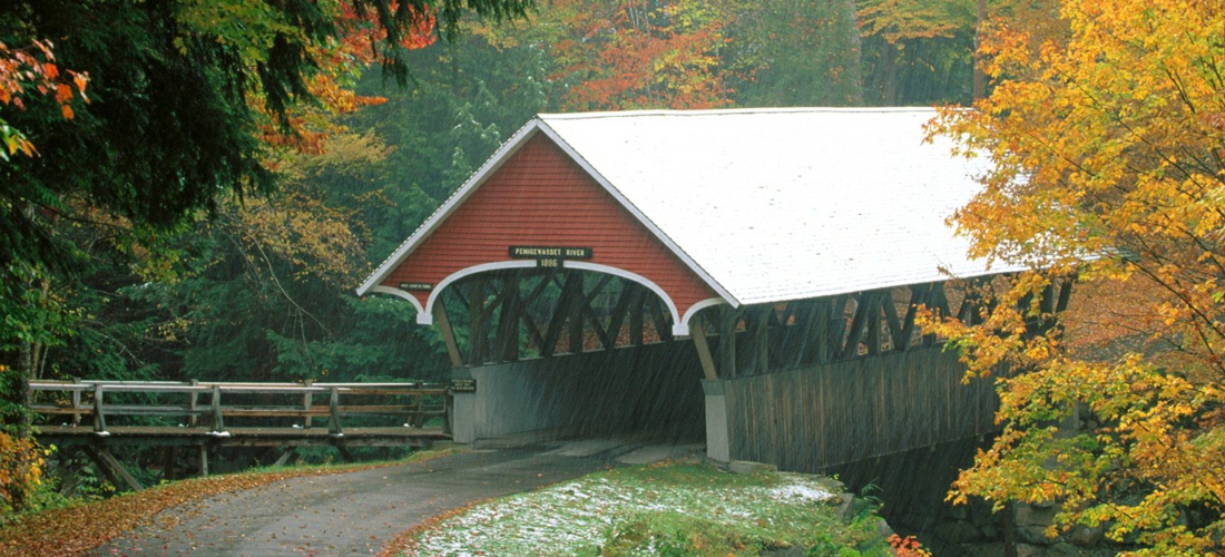 One of New Hampshire's many covered bridges.