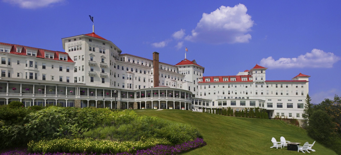 The historic Mt. Washington Hotel in the beautiful white mountains of New Hampshire.