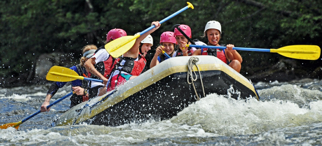 White water rafting in New Hampshire - class 3 to class 5 rapids - amazing adventures.