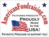 The only patriotic fund raising program in America featuring Products Proudly Made in the USA.